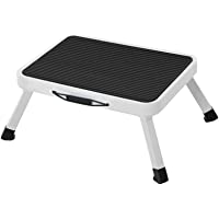 SONGMICS Taburete klapptritt- Escalera Plegable- Robusta con Capacidad de 150 kg- certificado por TÜV SÜD de Acuerdo con…
